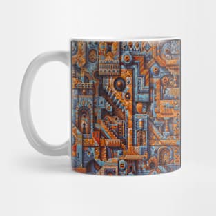 Interlocking Abstract Geometric Figures Dimensions Mug